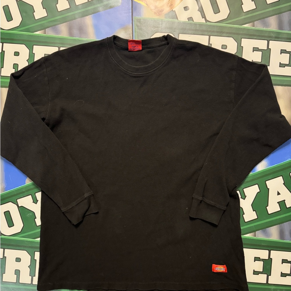 Dickies Black Waffle Knit Long Sleeve